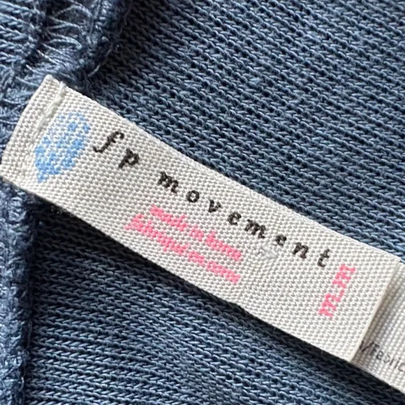 Free People insanely soft Blue Hooded Open-Back Top - Picture 3 of 7